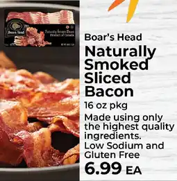 Sunset Foods Boar's head naturally smoked sliced bacon offer