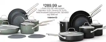 JC Penney Calphalon 12-Pc. Ceramic Or 10-Pc. Hard Anodized Cookware Set offer