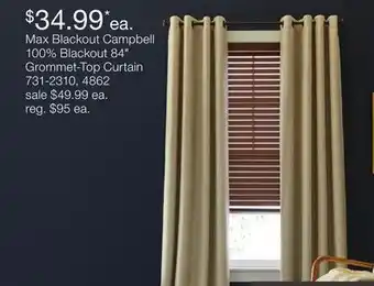 JC Penney Max Blackout Campbell 100% Blackout 84 Grommet-Top Curtain offer