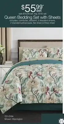 JC Penney Queen Bedding Set with Sheets offer
