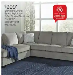 JC Penney Signature Design By Ashley Altari 2-Pc. Chaise Sectional offer