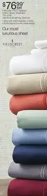 JC Penney Fieldcrest 500TC Egyptian Cotton Queen Sheet Set offer