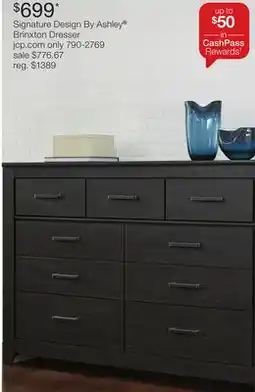 JC Penney Signature Design By Ashley Brinxton Dresser offer