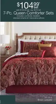 JC Penney 7-Pc. Queen Comforter Sets offer