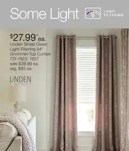 JC Penney Linden Gwen Light-Filtering 84 Grommet-Top Curtain offer