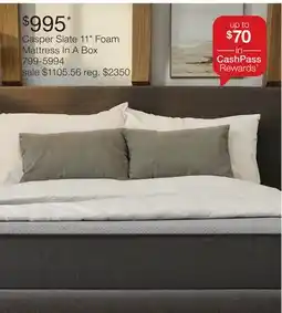JC Penney Casper Slate 11 Foam Mattress In A Box offer