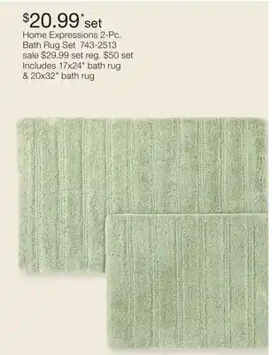 JC Penney Home Expressions 2-Pc. Bath Rug Set offer