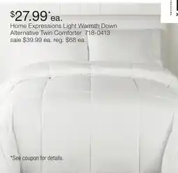 JC Penney Home Expressions Light Warmth Down Alternative Twin Comforter offer