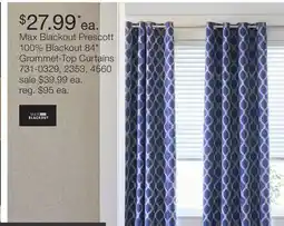 JC Penney Max Blackout Prescott 100% Blackout 84 Grommet-Top Curtains offer