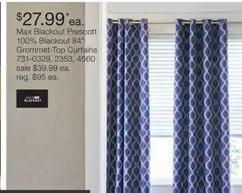 JC Penney Max Blackout Prescott 100% Blackout 84 Grommet-Top Curtains offer