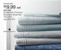 JC Penney Broadhaven Premium Microfiber Sheet Set offer