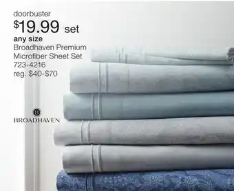 JC Penney Broadhaven Premium Microfiber Sheet Set offer