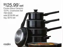 JC Penney Cooks Wave Ceramic 12-Pc. Cookware Set offer