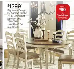 JC Penney Signature Design By Ashley Realyn 7-Pc. Dining Set offer