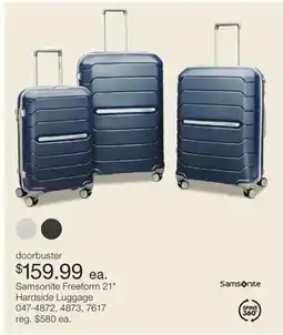 JC Penney Samsonite Freeform 21 Hardside Luggage offer