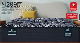 JC Penney Serta Quilted Perfect Sleeper X Hybrid Knox 13.5 Firm Tight-Top Mattress Set offer