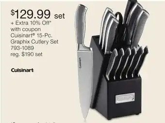 JC Penney Cuisinart 15-Pc. Graphix Cutlery Set offer