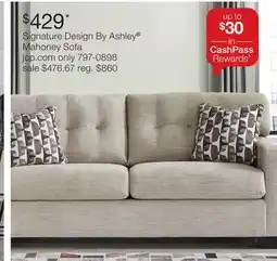 JC Penney Signature Design By Ashley Mahoney Sofa offer