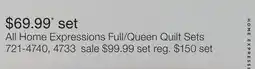 JC Penney All Home Expressions Full/Queen Quilt Sets offer