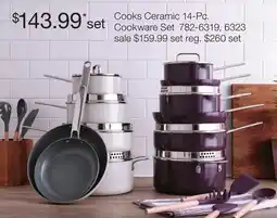 JC Penney Cooks Ceramic 14-Pc. Cookware Set offer