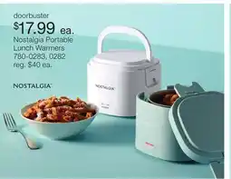 JC Penney Nostalgia Portable Lunch Warmers offer