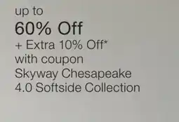 JC Penney Skyway Chesapeake 4.0 Softside Collection offer