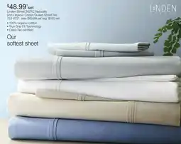 JC Penney Linden Street 300TC Naturally Soft Organic Cotton Queen Sheet Set offer
