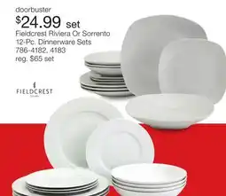 JC Penney Fieldcrest Riviera Or Sorrento 12-Pc. Dinnerware Sets offer