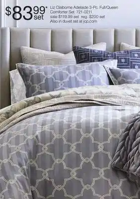 JC Penney Liz Claiborne Adelaide 3-Pc. Full/Queen Comforter Set offer