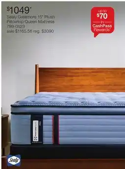 JC Penney Sealy Pillowtop Queen Mattress Gatemore 15 Plush Pillowtop Queen Mattress offer