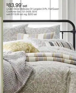 JC Penney Linden Street Belleview Or Langdon 3-Pc. Full/Queen Comforter Set offer