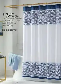 JC Penney Liz Claiborne Shower Curtains offer