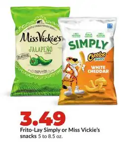 Hy-Vee Frito-Lay Simply or Miss Vickie's snacks offer
