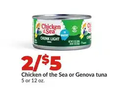 Hy-Vee Chicken of the Sea or Genova tuna offer