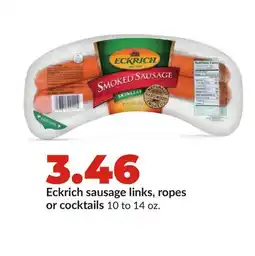 Hy-Vee Eckrich sausage links, ropes or cocktails offer