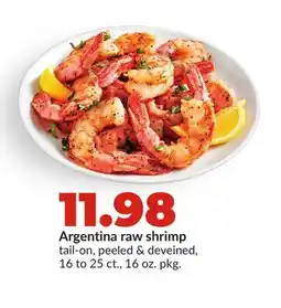 Hy-Vee Argentina raw shrimp offer