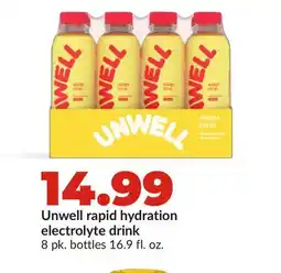 Hy-Vee Unwell rapid hydration electrolyte drink offer