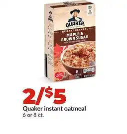 Hy-Vee Quaker instant oatmeal offer