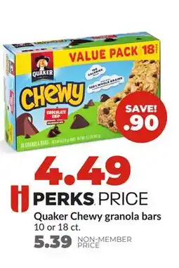 Hy-Vee Quaker Chewy granola bars offer