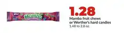Hy-Vee Mamba fruit chews or Werther's hard candies offer