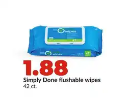 Hy-Vee Simply Done flushable wipes offer