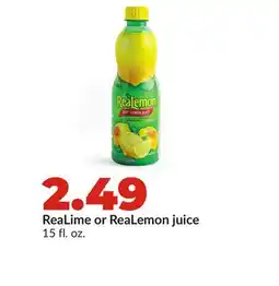 Hy-Vee ReaLime or ReaLemon juice offer
