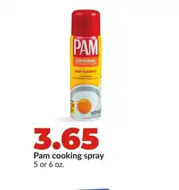 Hy-Vee Pam cooking spray offer