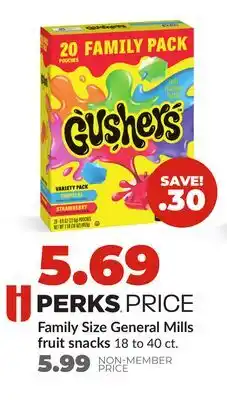 Hy-Vee Family Size General Mills fruit snacks offer