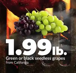 Hy-Vee Green or black seedless grapes offer