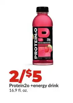 Hy-Vee Protein2o + energy drink offer