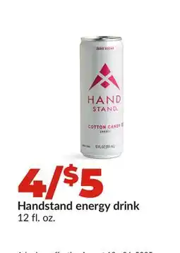 Hy-Vee Handstand energy drink offer