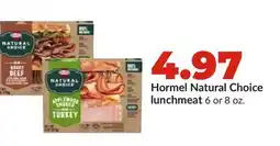 Hy-Vee Hormel Natural Choice lunchmeat offer