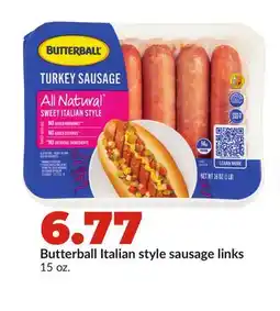 Hy-Vee Butterball Italian style sausage links offer