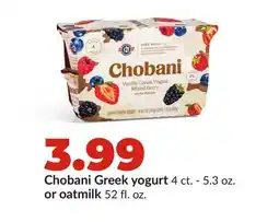 Hy-Vee Chobani Greek yogurt offer
